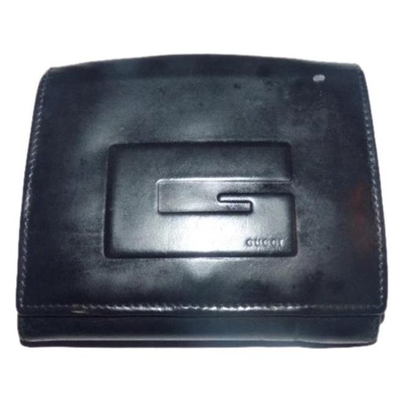 Gucci Black Leather Snap Closure Bi-fold Wallet - Picture 1 of 9